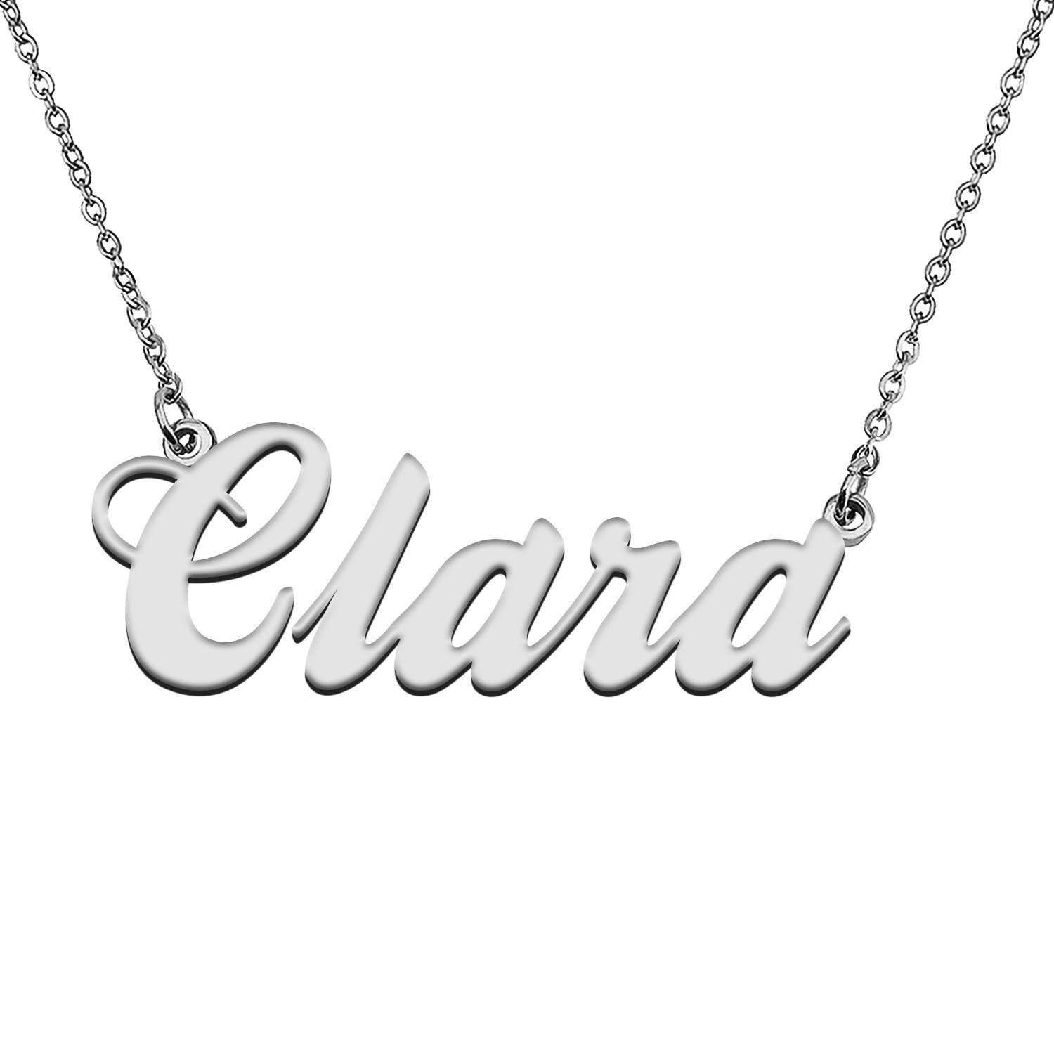 Custom Made Any Name Necklace Clara Stainless Steel Jewelry for Mother