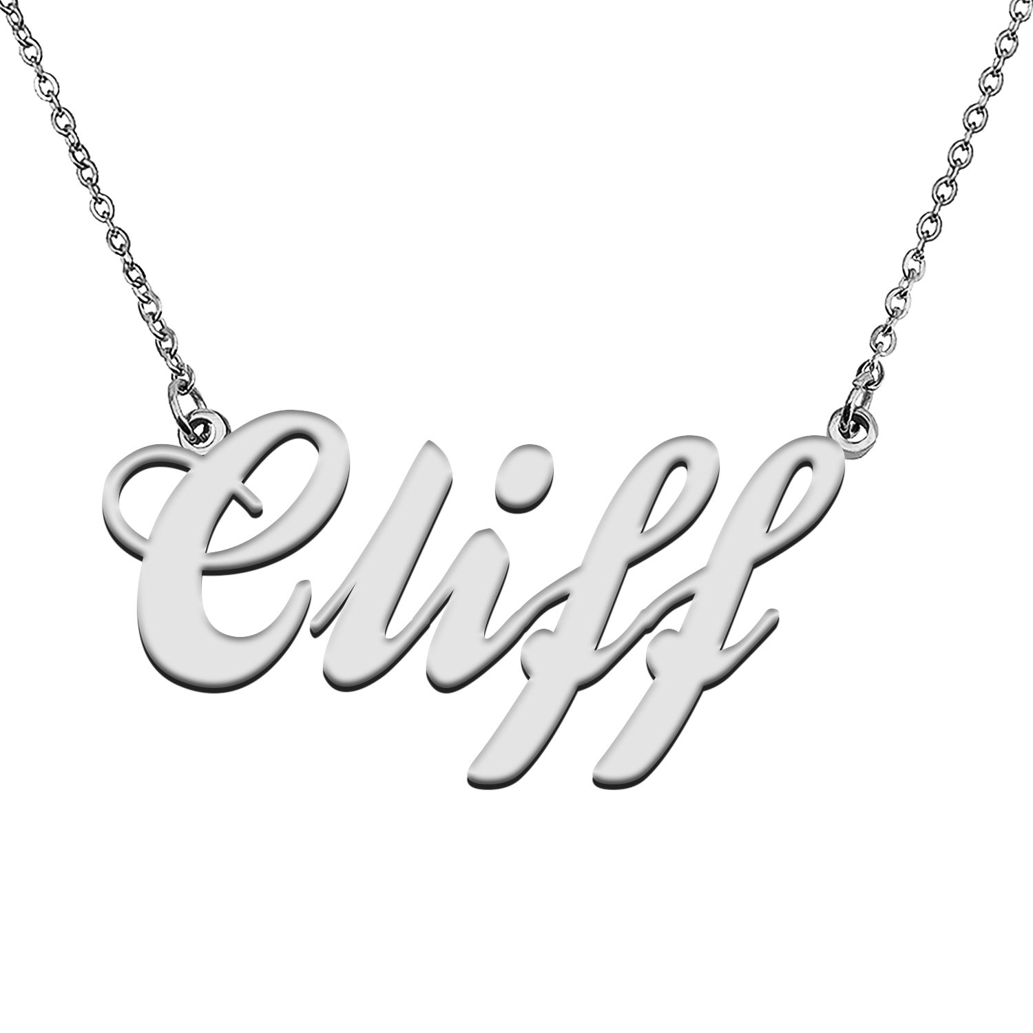 Custom Made Any Name Necklace Cliff Stainless Steel Jewelry for Mother