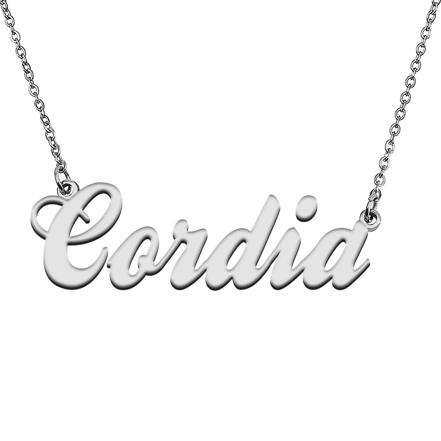 Custom Made Any Name Necklace Cordia Stainless Steel Jewelry for Mother