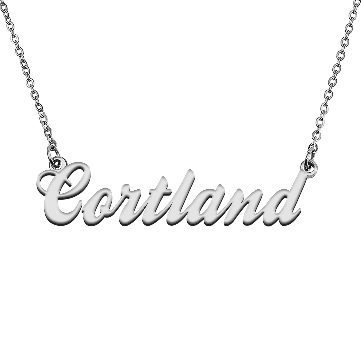 Custom Made Any Name Necklace Cortland Stainless Steel Jewelry for Mother