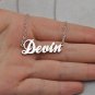 Silver Initial Name Necklace Custom Made Jewelry Gifts for Girlfriend Deandre