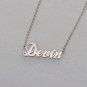 Silver Initial Name Necklace Custom Made Jewelry Gifts for Girlfriend Destinee