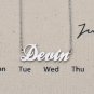 Silver Initial Name Necklace Custom Made Jewelry Gifts for Girlfriend Doll