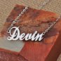 Silver Initial Name Necklace Custom Made Jewelry Gifts for Girlfriend Goddess