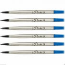 6 x Parker Roller Ball Rollerball Pen Refills Blue Ink, Medium Frontier Vector