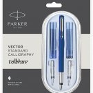 Parker Vector Standard Blue CT Calligraphy Fountain Pen (Fine, Medium & Broad)