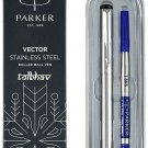Parker Vector Stainless Steel SS CT Chrome Trim Roller Ball RB Pen Rollerball