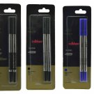 Parker Quink Rollerball Pen Refill Black Blue Ink Medium Fine Ultra Fine Nib