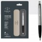 Parker Frontier Stainless Steel CT Ball Point Pen BP New Quink Fine Blue Refill