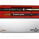 Pierre Cardin Pearl Floral Black & Gold Roller Ball Pen GT Blue Ink New Gift Nib