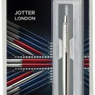 Parker Jotter London Gel Pen Stainless Steel Trim & Body Blue Refill New Ball BP