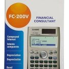 Casio FC 200V FC200V 100V Financial Calculator - 14 Digits, Dual Power, New NIB