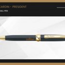 Pierre Cardin President Vector Gold Trim Ball Point Pen Blue Black Ink Jotter