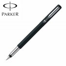 Parker Vector Matte Black Chrome Trim Fountain Ink Pen, Fine Nib New CT