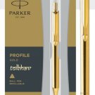 Parker Profile Gold GT Ball Point Pen BP Trim Brand New in Box Sealed Quink Flow
