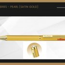 Pierre Cardin Pearl Satin Gold Ball Point Pen GT Blue Ink Metal New Gift Nib