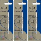 5 X Parker Quink Flow Ball Point Pen BP Refill Refills Blue Ink Fine Nib New