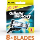 Gillette Mach3 Pack Of 8 Cartridges Shaving Blades For Razor New Mach 3 Germany