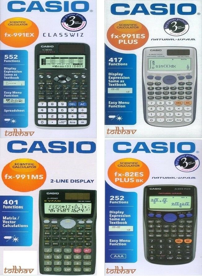 Casio Scientific Calculator fx-991ex / fx-991ES PLUS / fx-991MS / fx-82ES PLUS