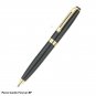 Pierre Cardin Forever Ball Point Pen Blue Ink Fine Tip Gold Trim Black Body New
