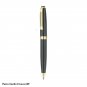 Pierre Cardin Forever Ball Point Pen Blue Ink Fine Tip Gold Trim Black Body New