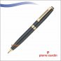 Pierre Cardin Forever Ball Point Pen Blue Ink Fine Tip Gold Trim Black Body New