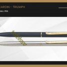 Pierre Cardin Triumph Ball Point Pen GT Blue Ink Black/Nickle Body Gift New Nib