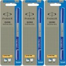 5 X Parker Quink Roller Ball Pen Refills Re Fill Blue Ink Ultra Fine UF NIB New