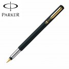 Parker Vector Matte Black GT Fountain Blue Ink Pen Gold Plated Nib New Gold Trim