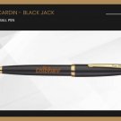 Pierre Cardin Black Jack Blackjack Ball Point Pen BP Gold Trim Blue Ink Refill
