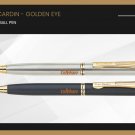 Pierre Cardin Golden Eye Ball Point Pen BP GT Blue Ink Metal Body Black New