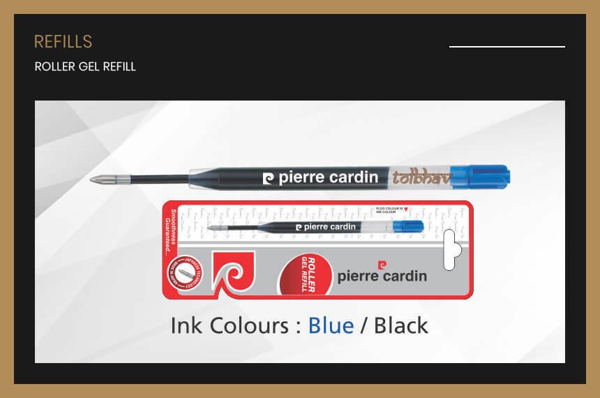 Pierre Cardin Roller Gel Refill Blue Black Ink Parker Compatible Ball Point New
