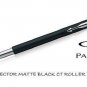 Parker Vector Matte Black CT Roller Ball Pen Chrome Trim RollerBall Blue Ink New