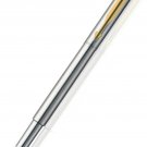 Parker Vector Steel (Gold Nib) GT Fountain Ink Pen Trim Fine New Boxed Converter