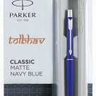 Parker Classic Matte Navy Blue CT Chrome Trim Ball Pen BP Matt Ballpoint New Nib
