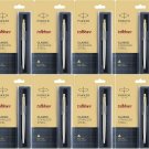 12 x Parker Classic Stainless Steel GT Gold Trim Ball Point Pen Blue Ink Jotter