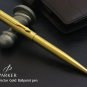 Parker Vector Gold Body & Trim GT Ball Point Pen BP Steel Fine Nib Blue Ink New
