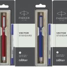 Parker Vector Standard CT Roller Ball Pen Rollerball New Red / Blue / Black Body