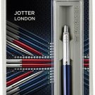 Parker Jotter London Gel Pen Stainless Steel Trim Blue Body Blue Refill New Ball