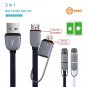 2 in 1 Micro USB Sync Data Charging Cable For Iphone 5/C/S/6 Android HTC Samsung
