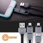 2 in 1 Micro USB Sync Data Charging Cable For Iphone 5/C/S/6 Android HTC Samsung