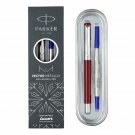 Parker Vector Metallix CT Roller Ball Pen RollerBall Red Body Blue Ink Mettalix