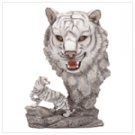 fierce white tiger display