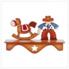 Cowboy and Rocking Horse Wall Shelf