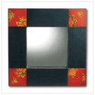 Black and Red Painted Mirror
