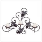 Metal and Grapes Wall Candle Holder