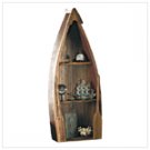 Antiqued-Finished Rowboat Wall Shelf
