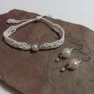 Macrame bracelet and earring set