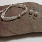 Macrame bracelet and earring set