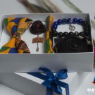BLUE CITY kente bow tie gift set package